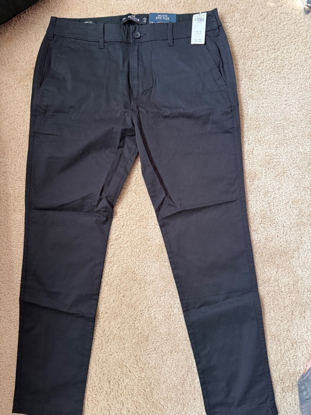 Hollister Black Chino Pants - Slim Straight